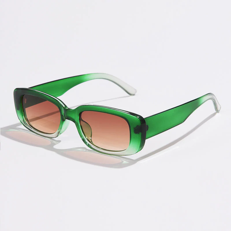 Chic Black Rectangle Sunglasses - Image 2