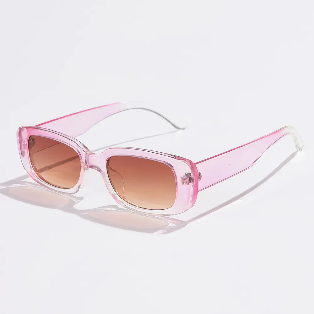 Chic Black Rectangle Sunglasses - Image 21