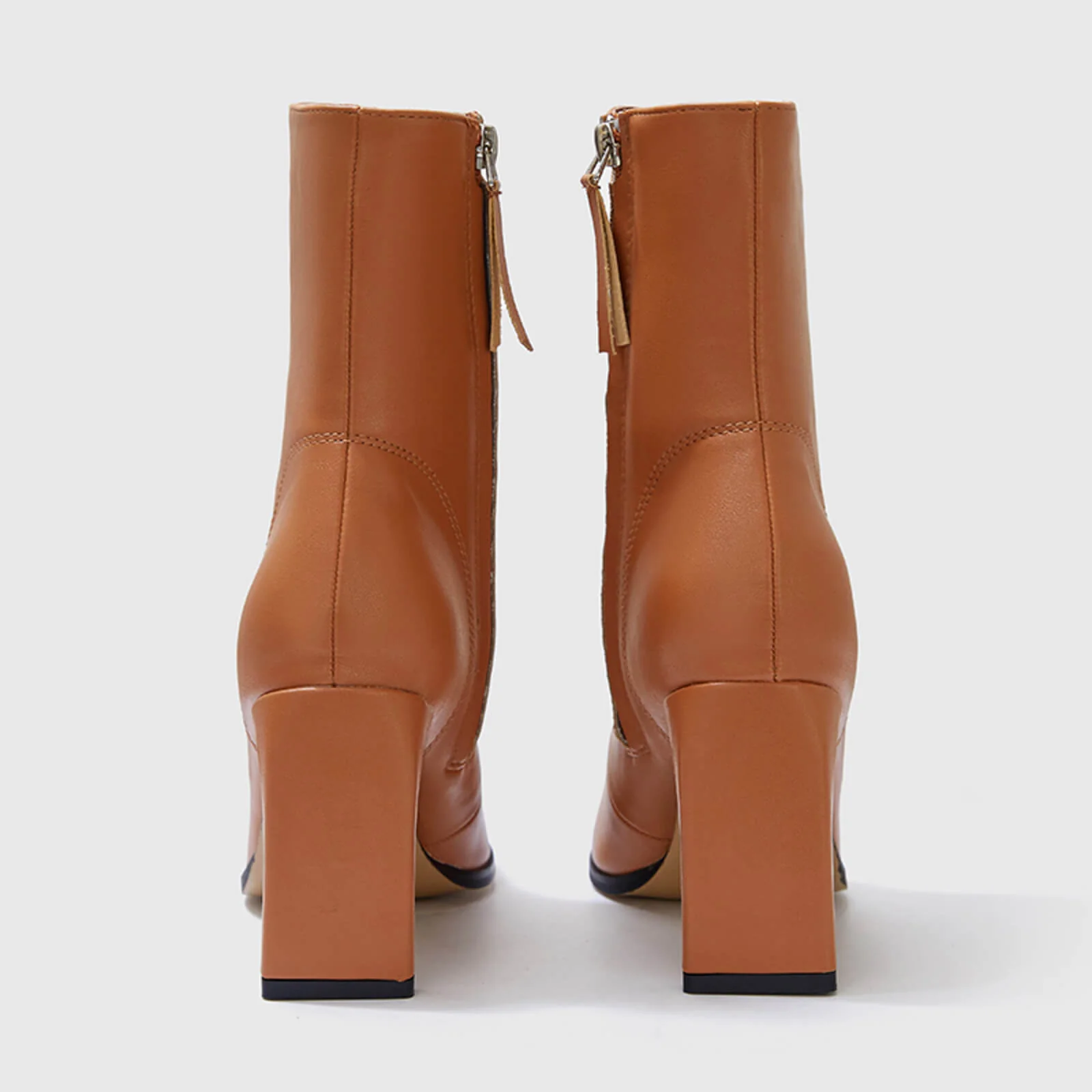 Stylish Lace Up Thin Block Heel Ankle Boots - Image 15