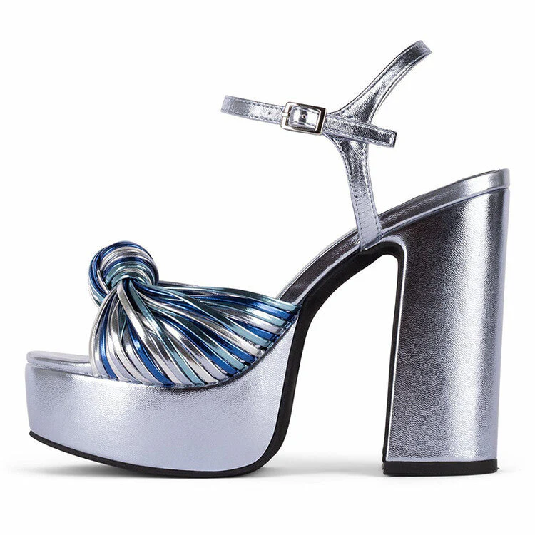 Chunky High Heel Sandals - Image 10