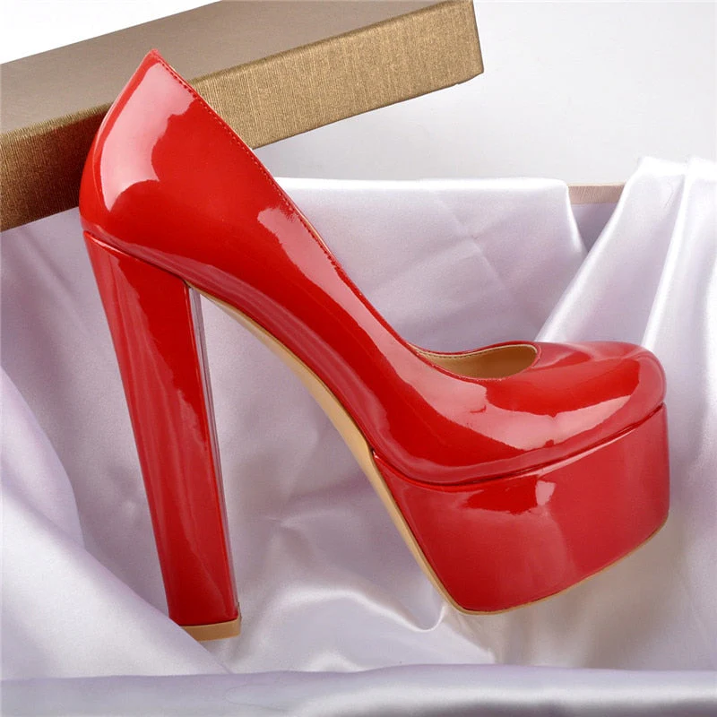 Chunky High Heels Shoes - Image 10