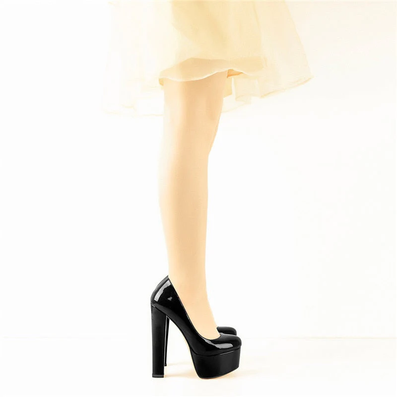 Chunky High Heels Shoes - Image 11