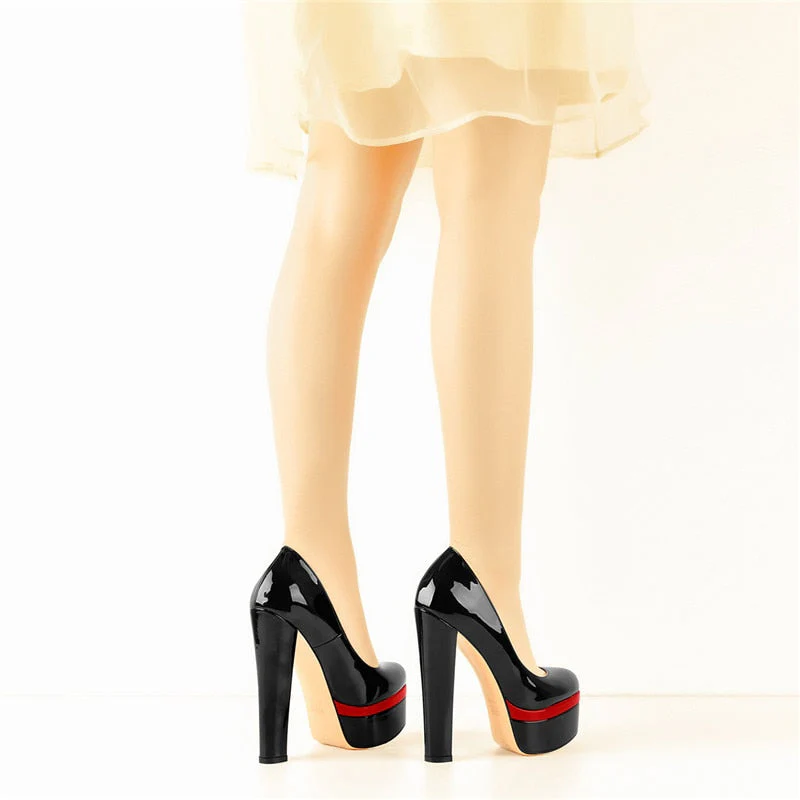 Chunky High Heels Shoes - Image 12