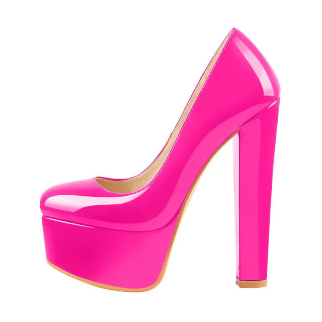 Chunky High Heels Shoes - Image 17