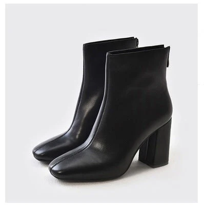 Chunky Leather Ankle Boots - Image 5