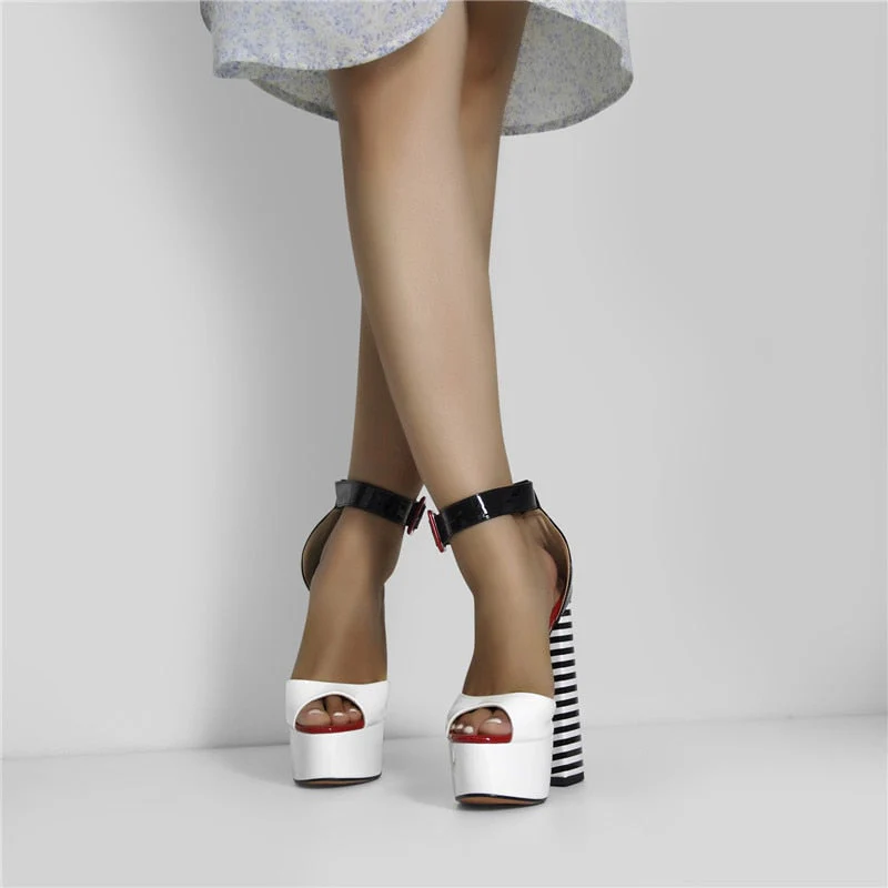 Chunky Square Heels Sandals - Image 5