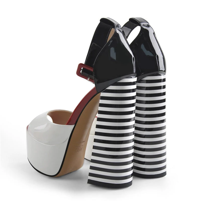 Chunky Square Heels Sandals - Image 8