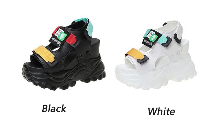 Chunky Wedge Sandals - Image 11