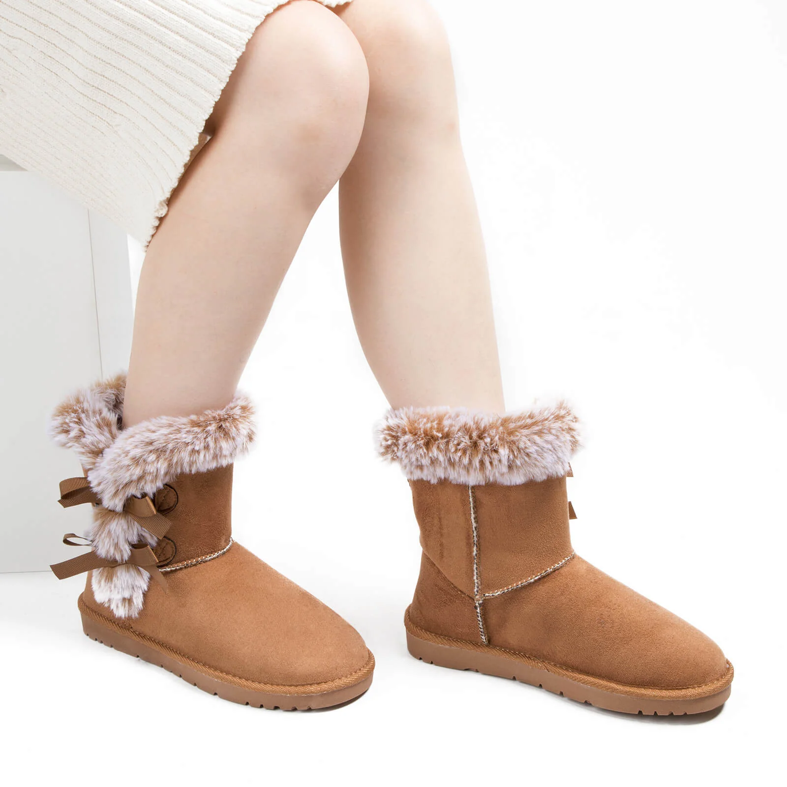 Classic Mid-tube Fur Lining Snow Boots - Image 11