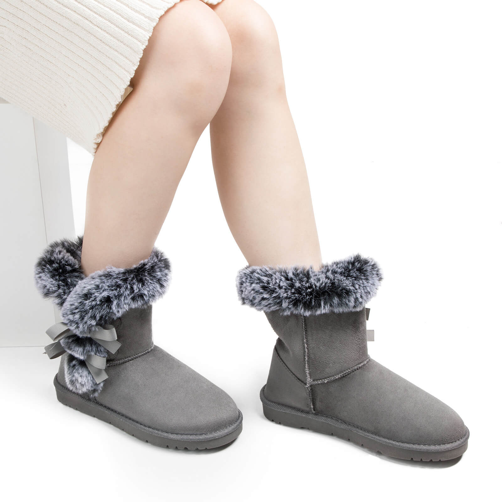 Classic Mid-tube Fur Lining Snow Boots - Image 14