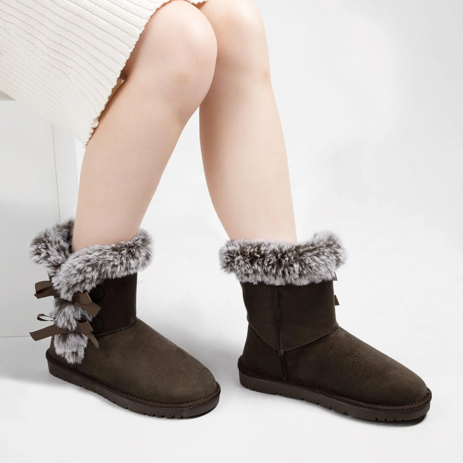 Classic Mid-tube Fur Lining Snow Boots - Image 2