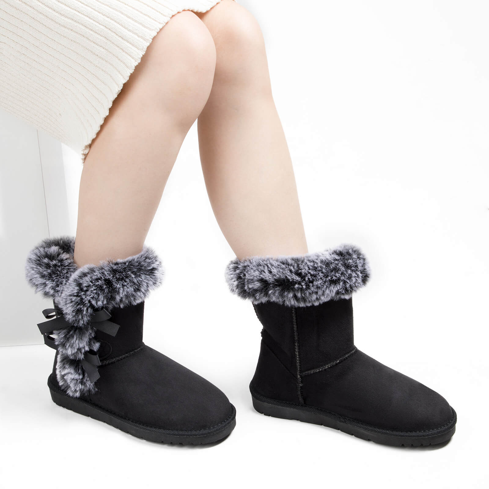 Classic Mid-tube Fur Lining Snow Boots - Image 5