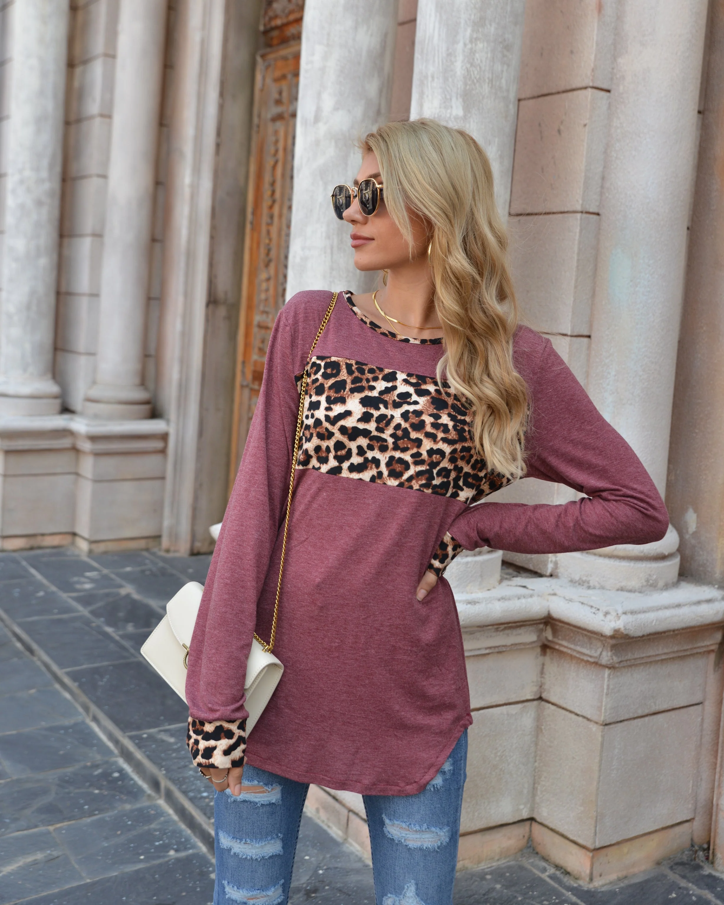 Color Block Leopard Shirt - Image 22