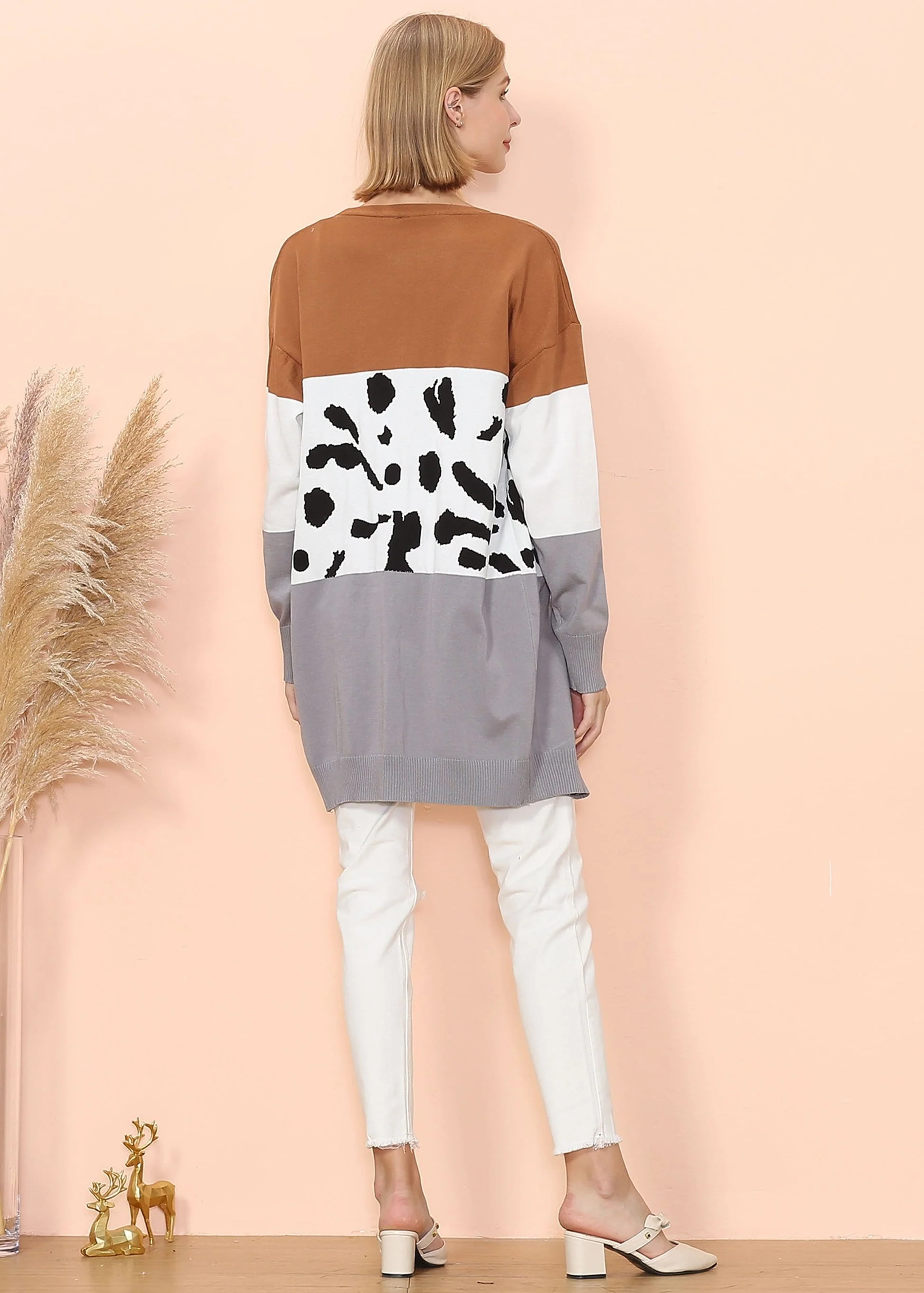 Color Block Long Sleeve Cardigan - Image 5