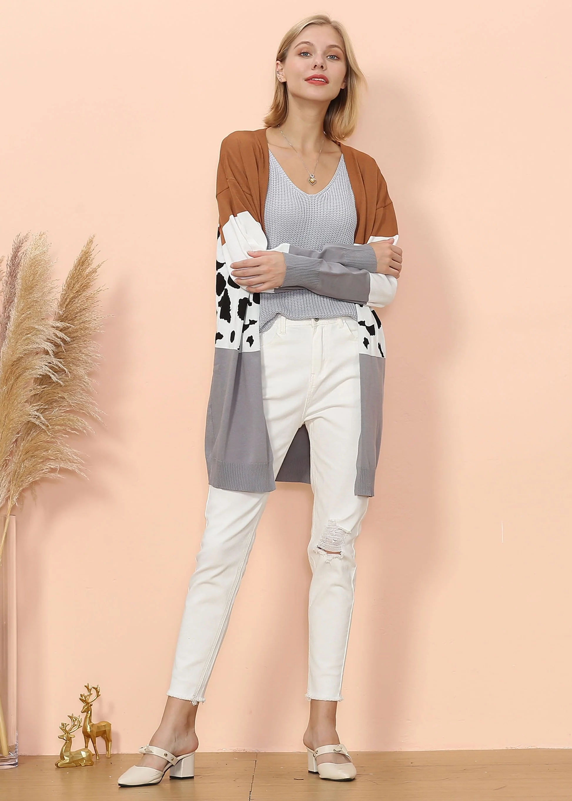 Color Block Long Sleeve Cardigan - Image 9