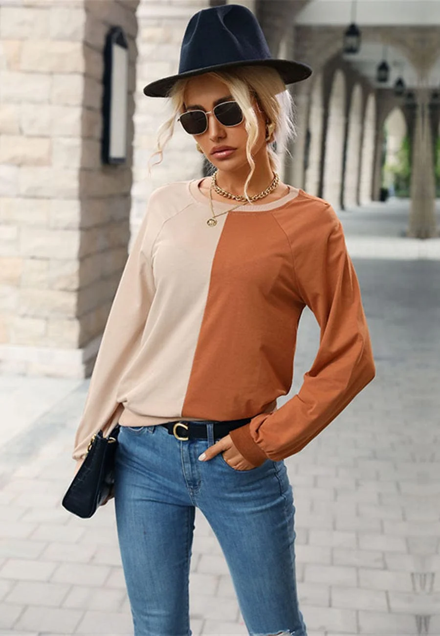 Color Block Split Sweater - Image 2