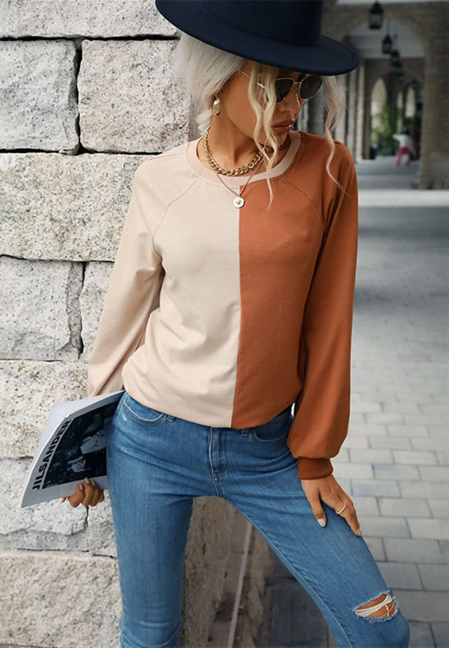 Color Block Split Sweater - Image 4