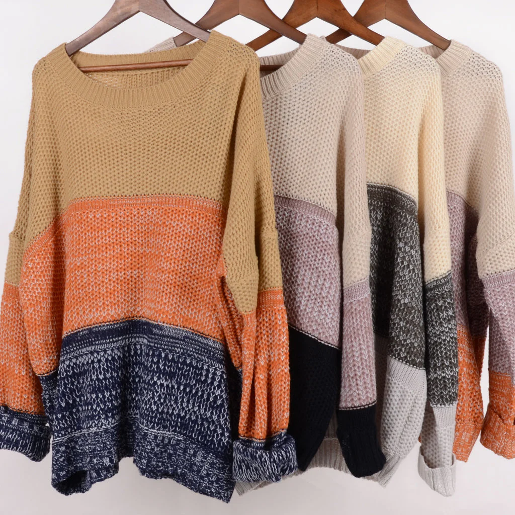 Color Block Textured Knit Sweater - Image 7