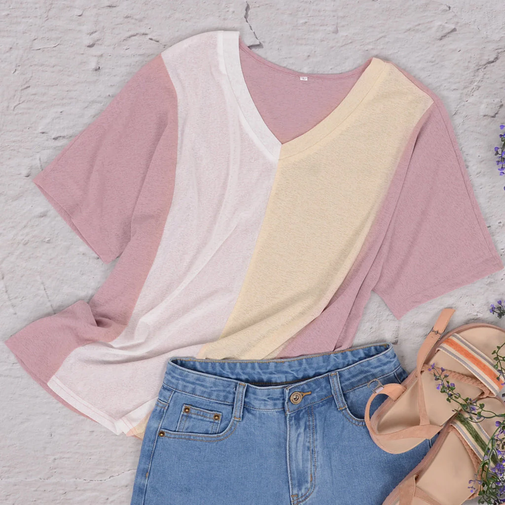 Color Blocked Art-Deco Tee - Image 14