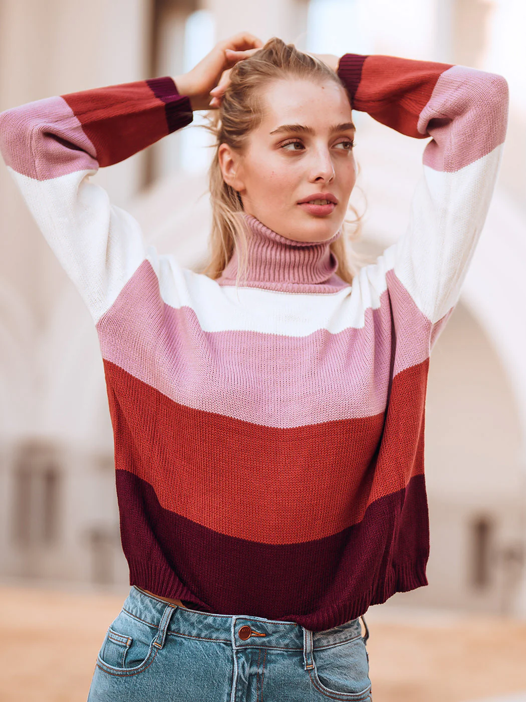 Color Blocked Cozy Sweater - Image 2