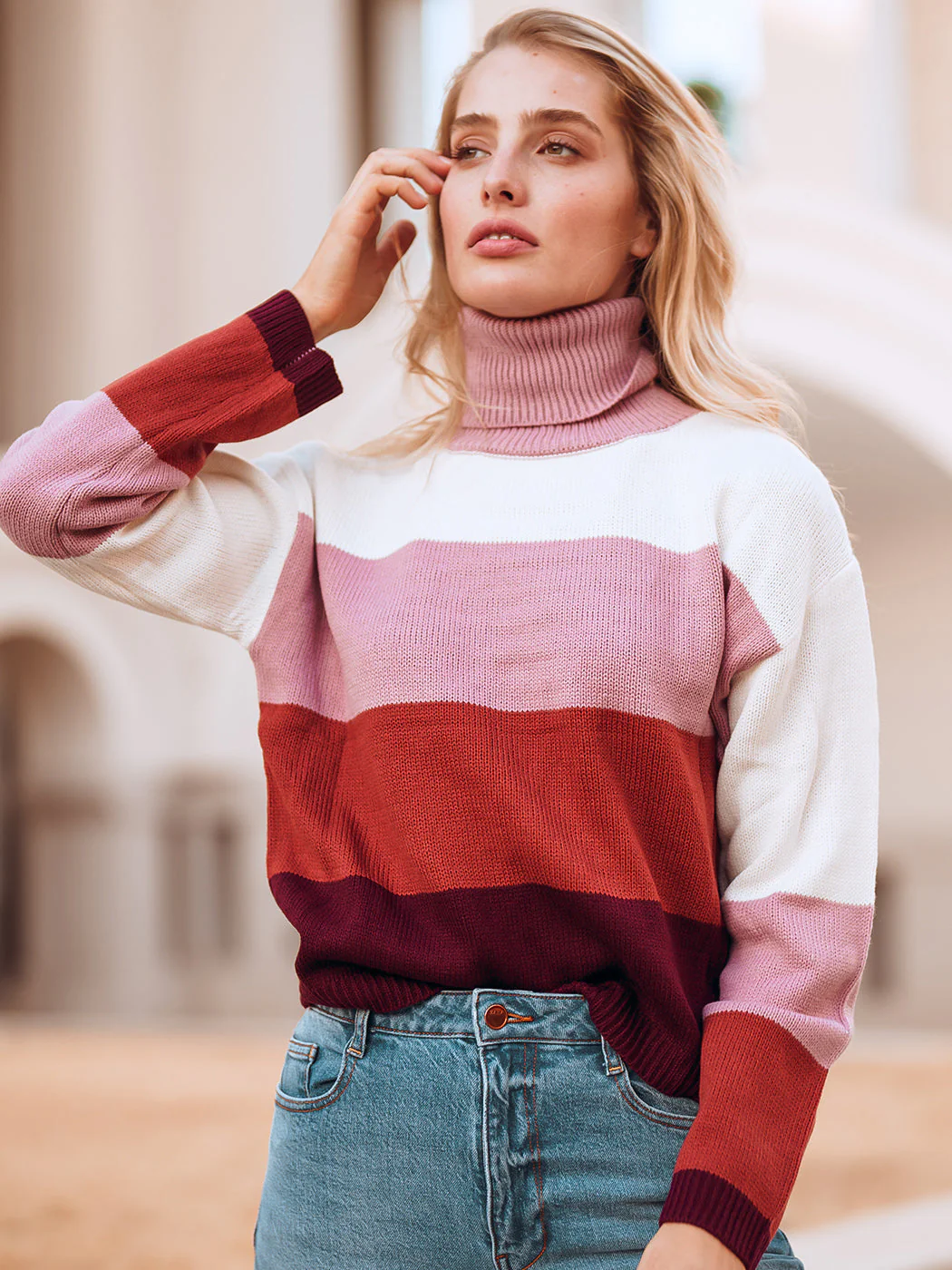 Color Blocked Cozy Sweater - Image 5
