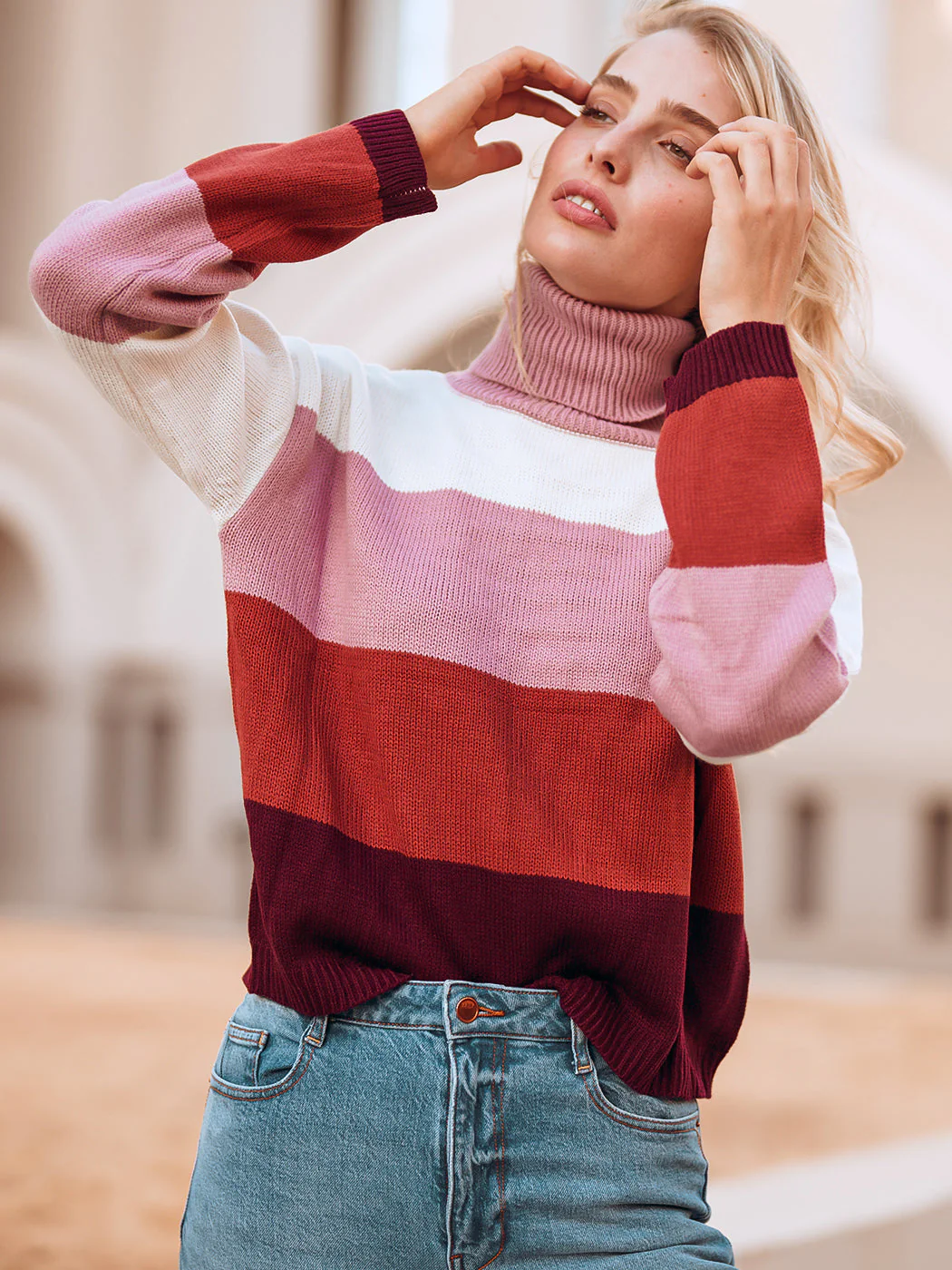 Color Blocked Cozy Sweater - Image 6
