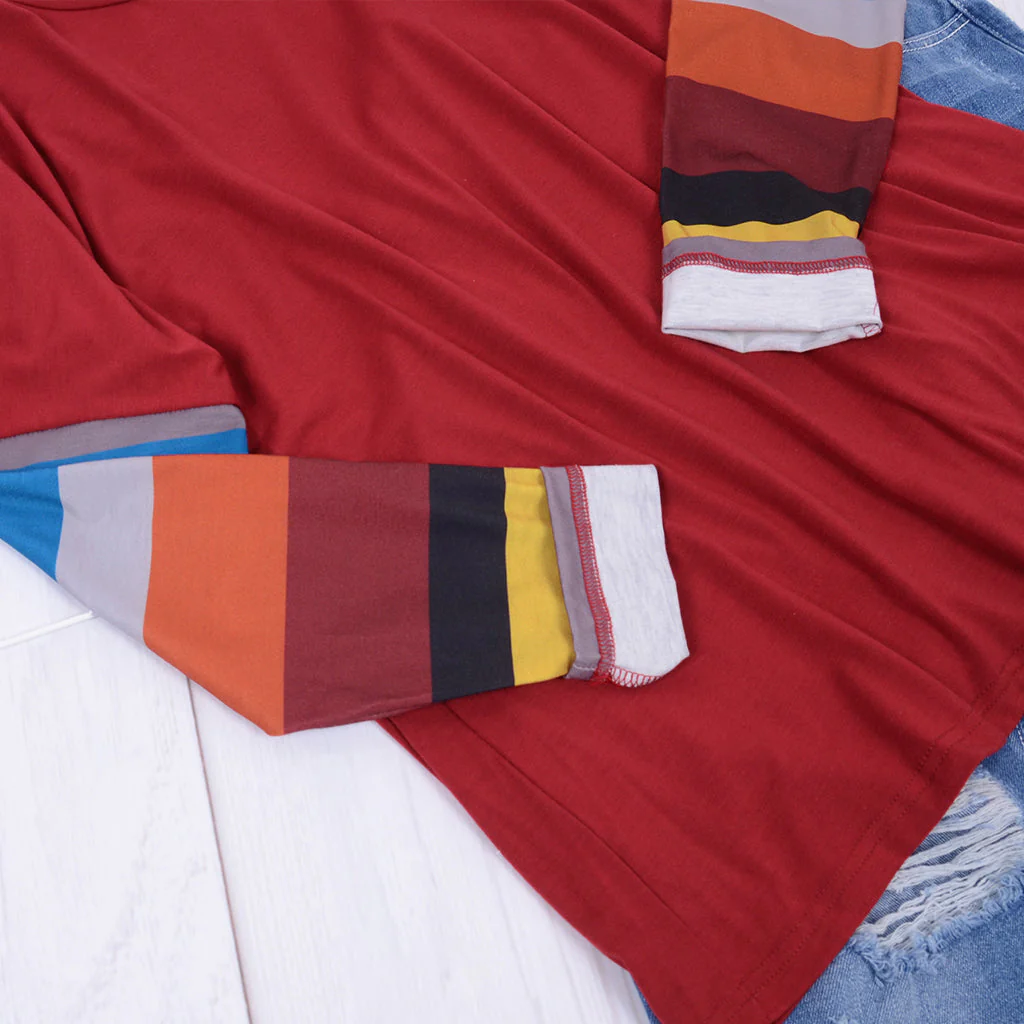 Colorful Striped Long Sleeve Sweater - Image 4