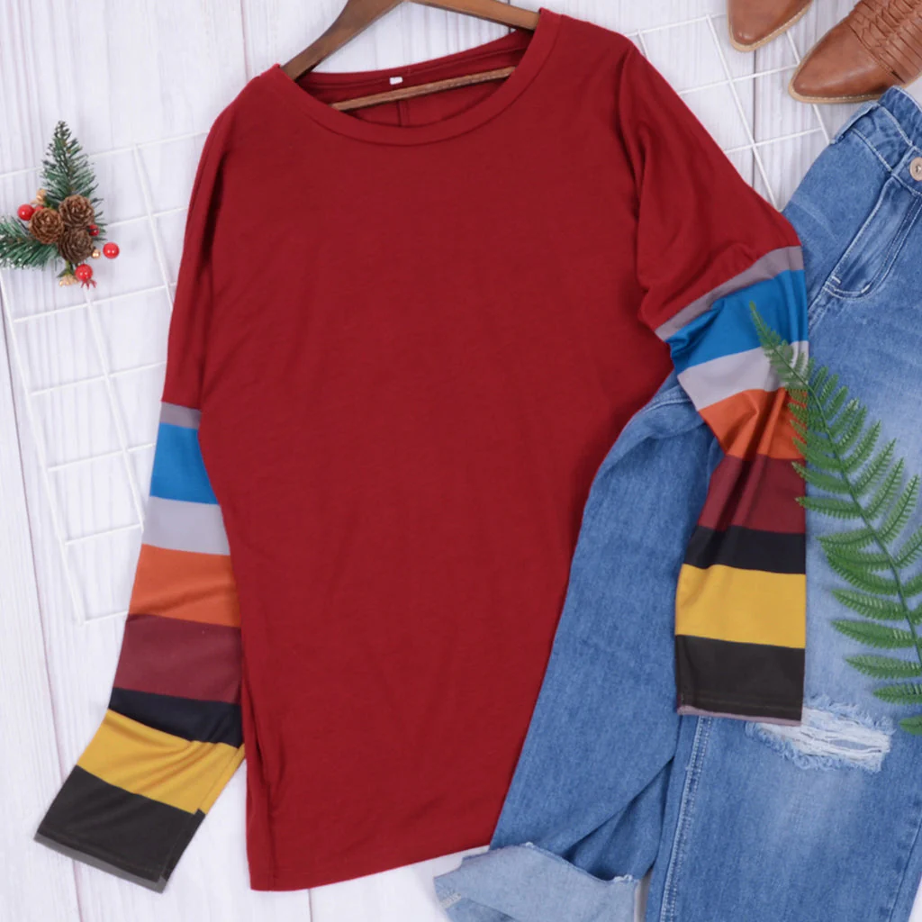 Colorful Striped Long Sleeve Sweater - Image 7
