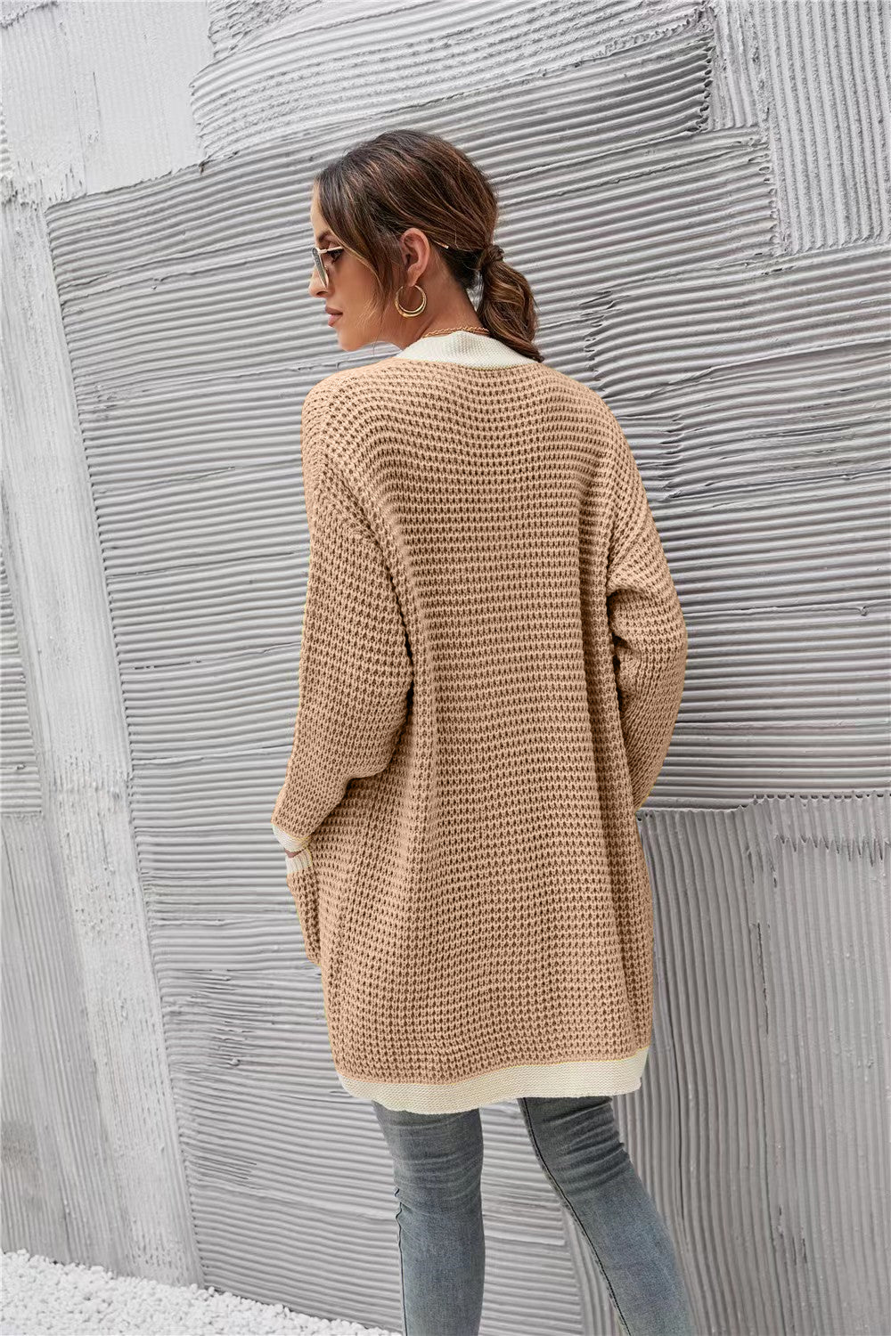 Contrast Binding Knit Cardigan - Image 19