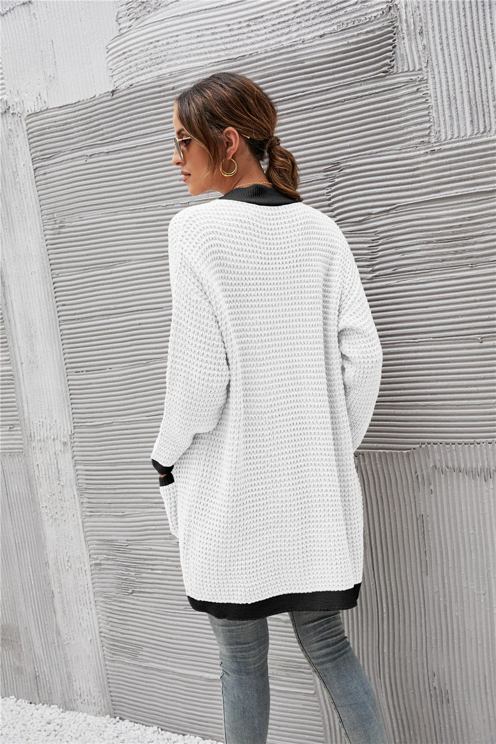 Contrast Binding Knit Cardigan - Image 27