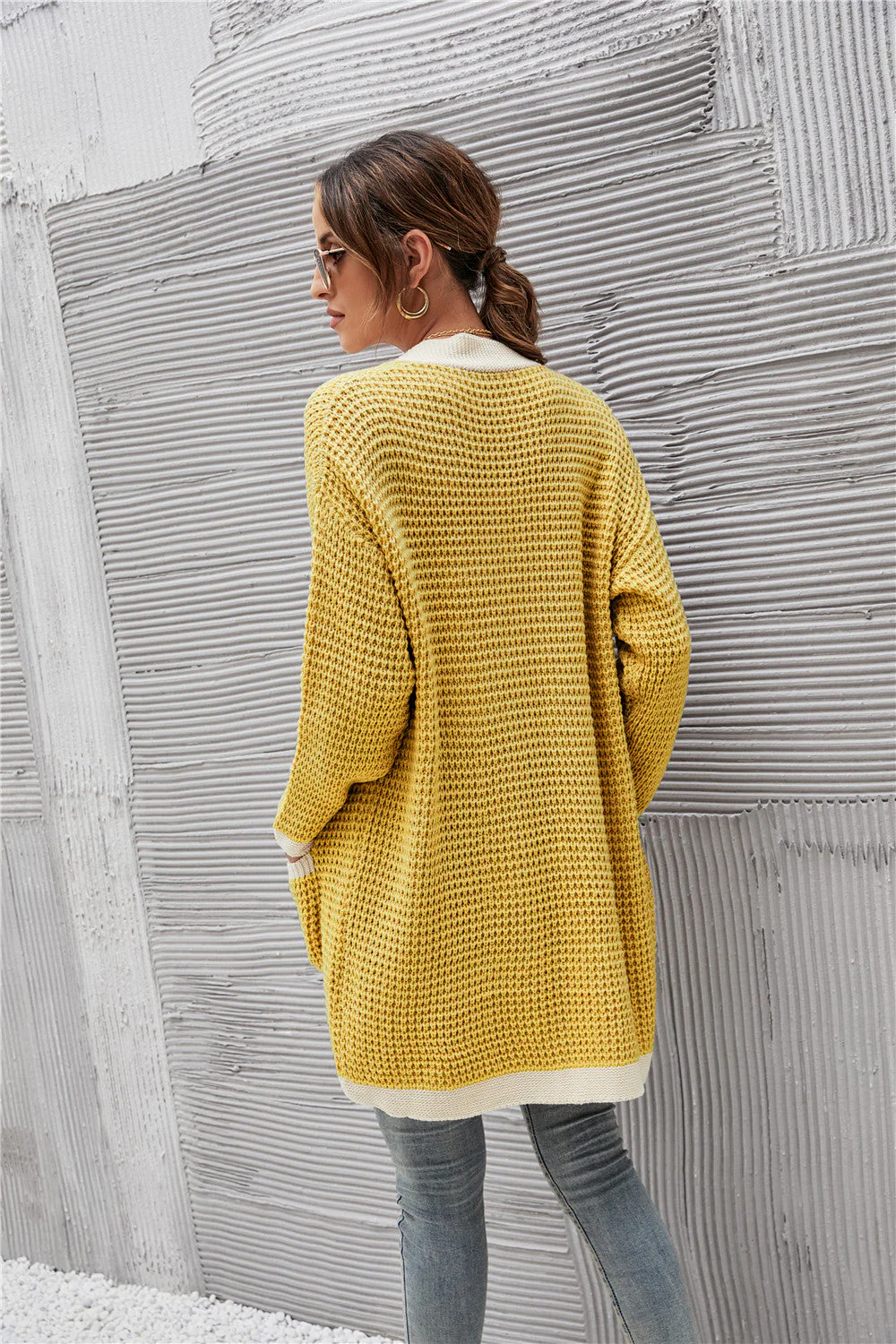 Contrast Binding Knit Cardigan - Image 31