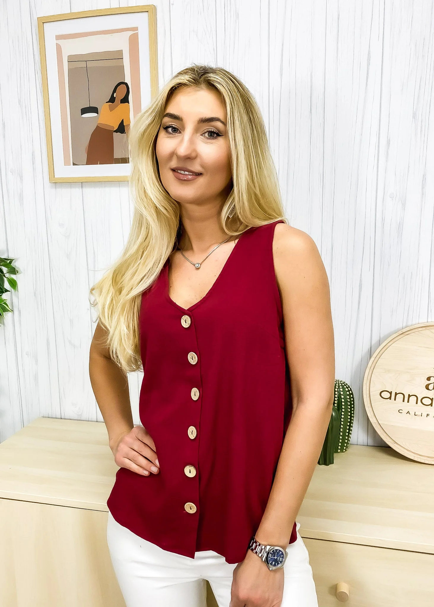 Contrast Button Down Top - Image 4
