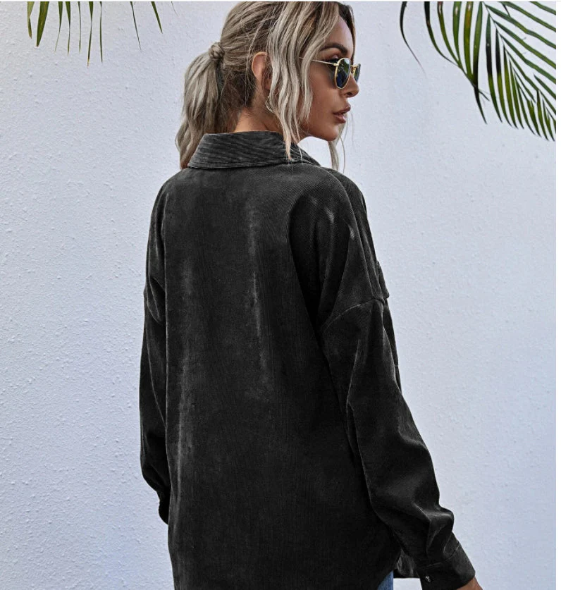 Contrast Button Up Overshirt - Image 3