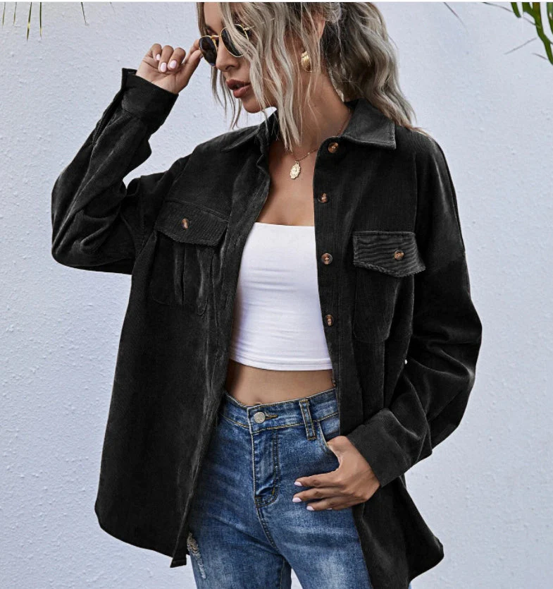 Contrast Button Up Overshirt - Image 4