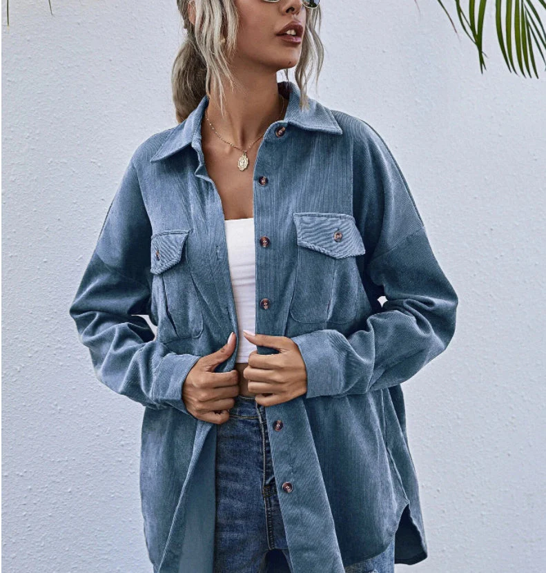 Contrast Button Up Overshirt - Image 6