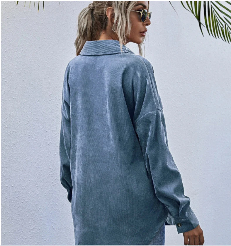 Contrast Button Up Overshirt - Image 7