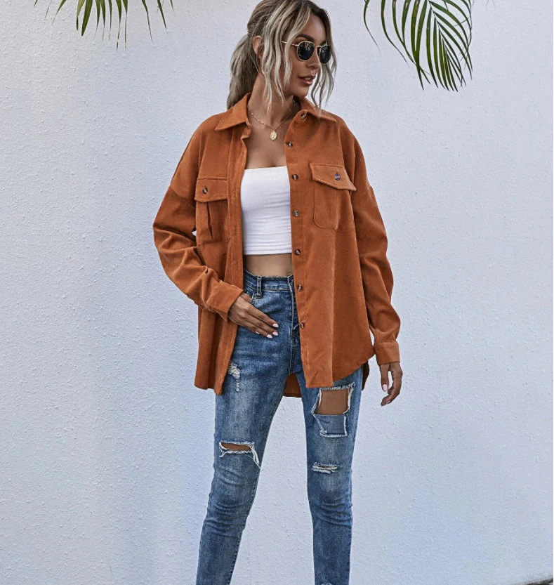 Contrast Button Up Overshirt - Image 9