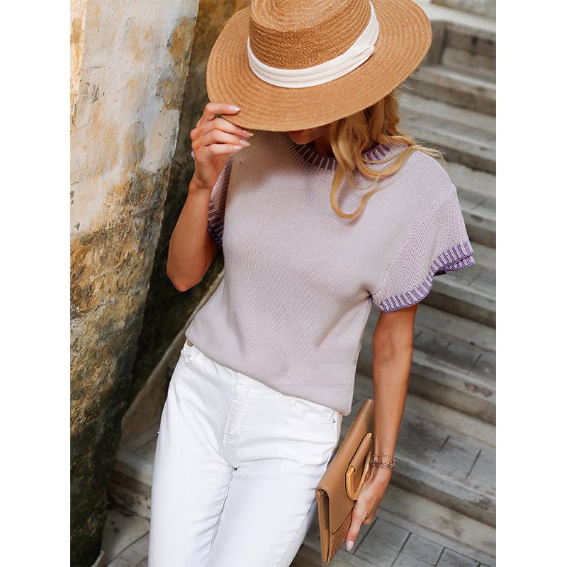 Contrast Embroidered Knit Shirt - Image 19