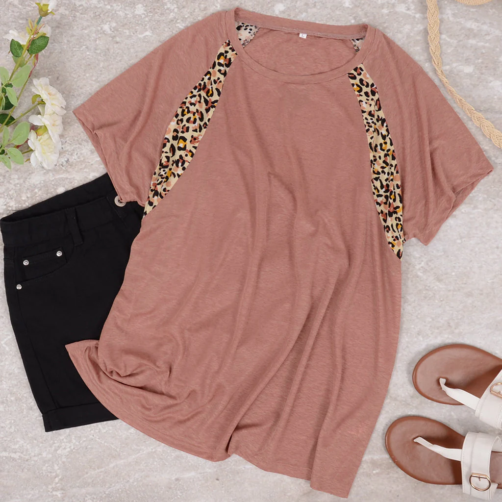 Contrast Leopard Lux Tee - Image 11
