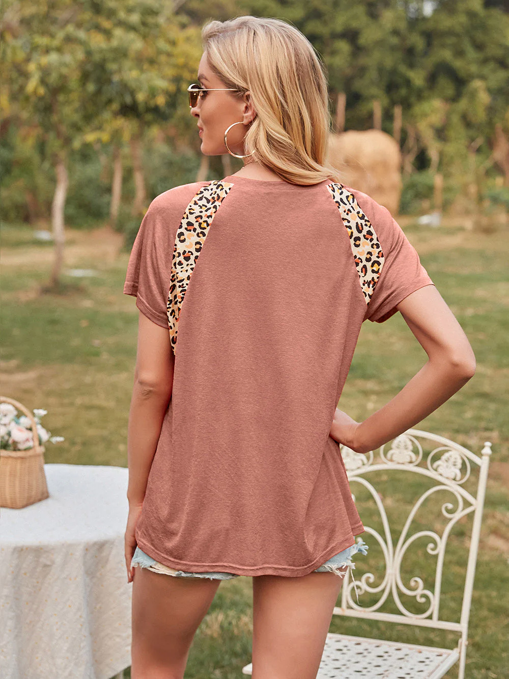 Contrast Leopard Lux Tee - Image 16