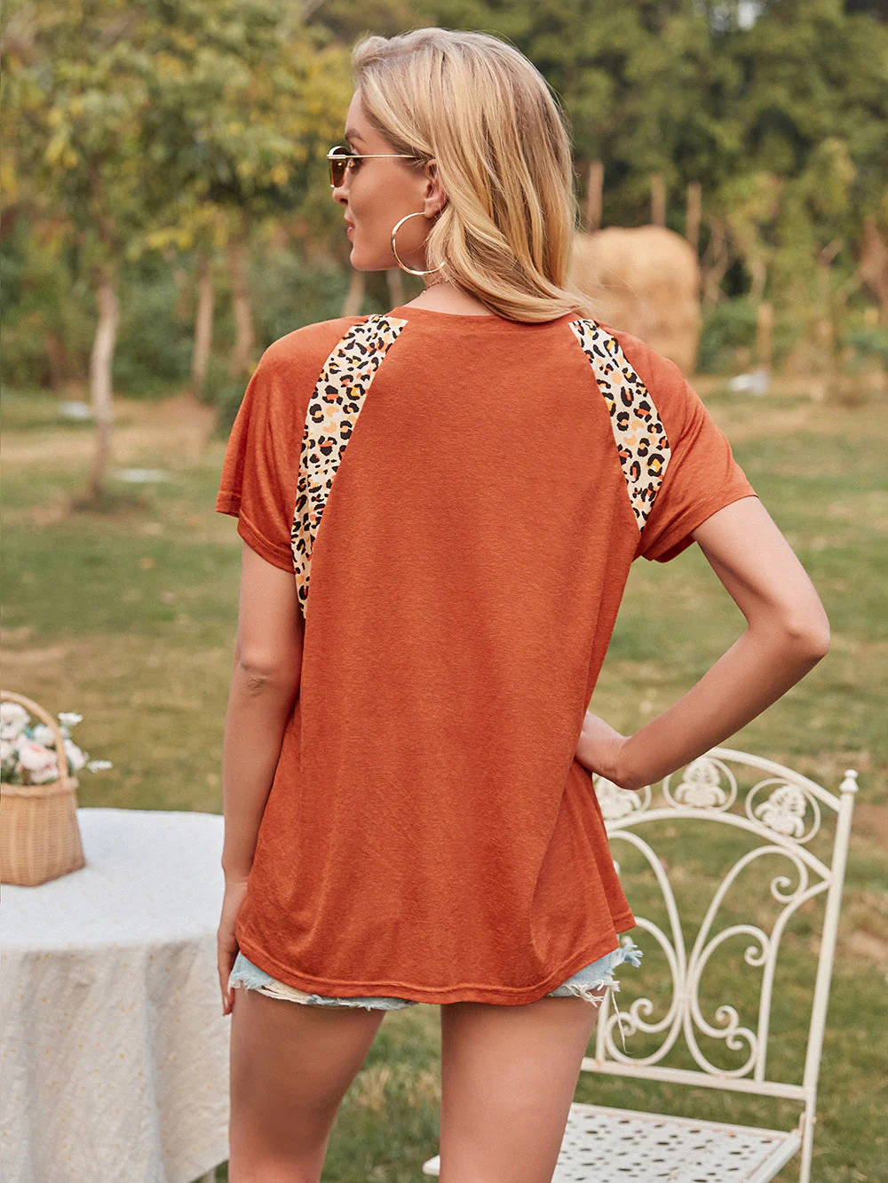 Contrast Leopard Lux Tee - Image 20