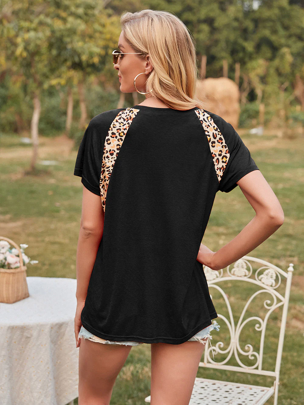 Contrast Leopard Lux Tee - Image 5
