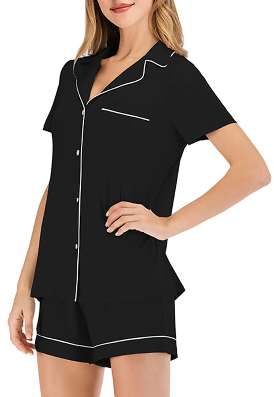 Contrast Piping Button Lounge Set - Image 3