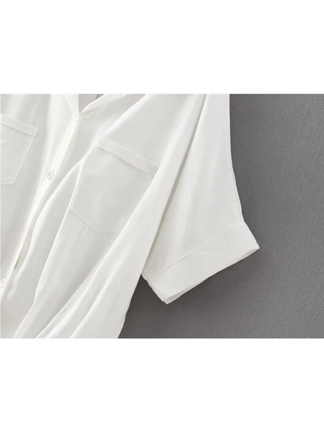 Cotton Linen Knotted Tie Top - Image 3