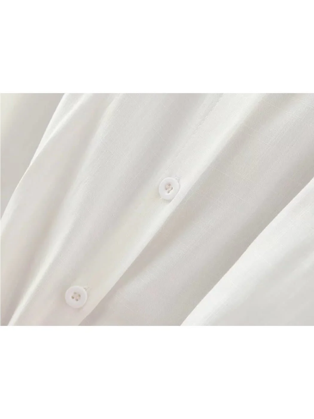 Cotton Linen Knotted Tie Top - Image 5