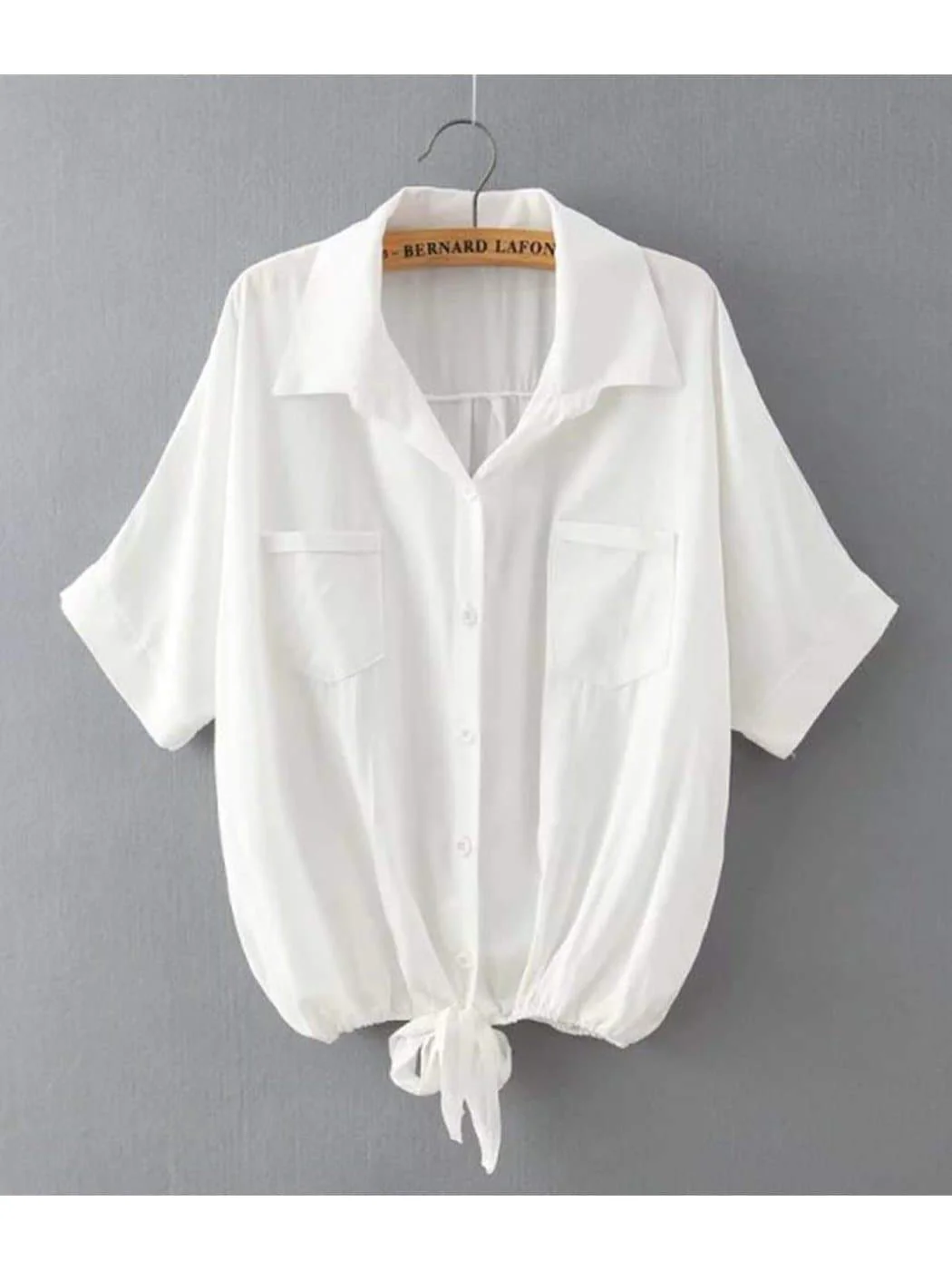 Cotton Linen Knotted Tie Top - Image 6