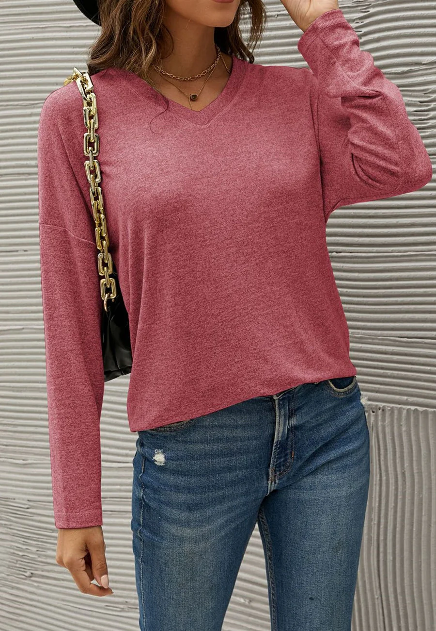 Cozy Drop Shoulder Basic Sweater - Image 18
