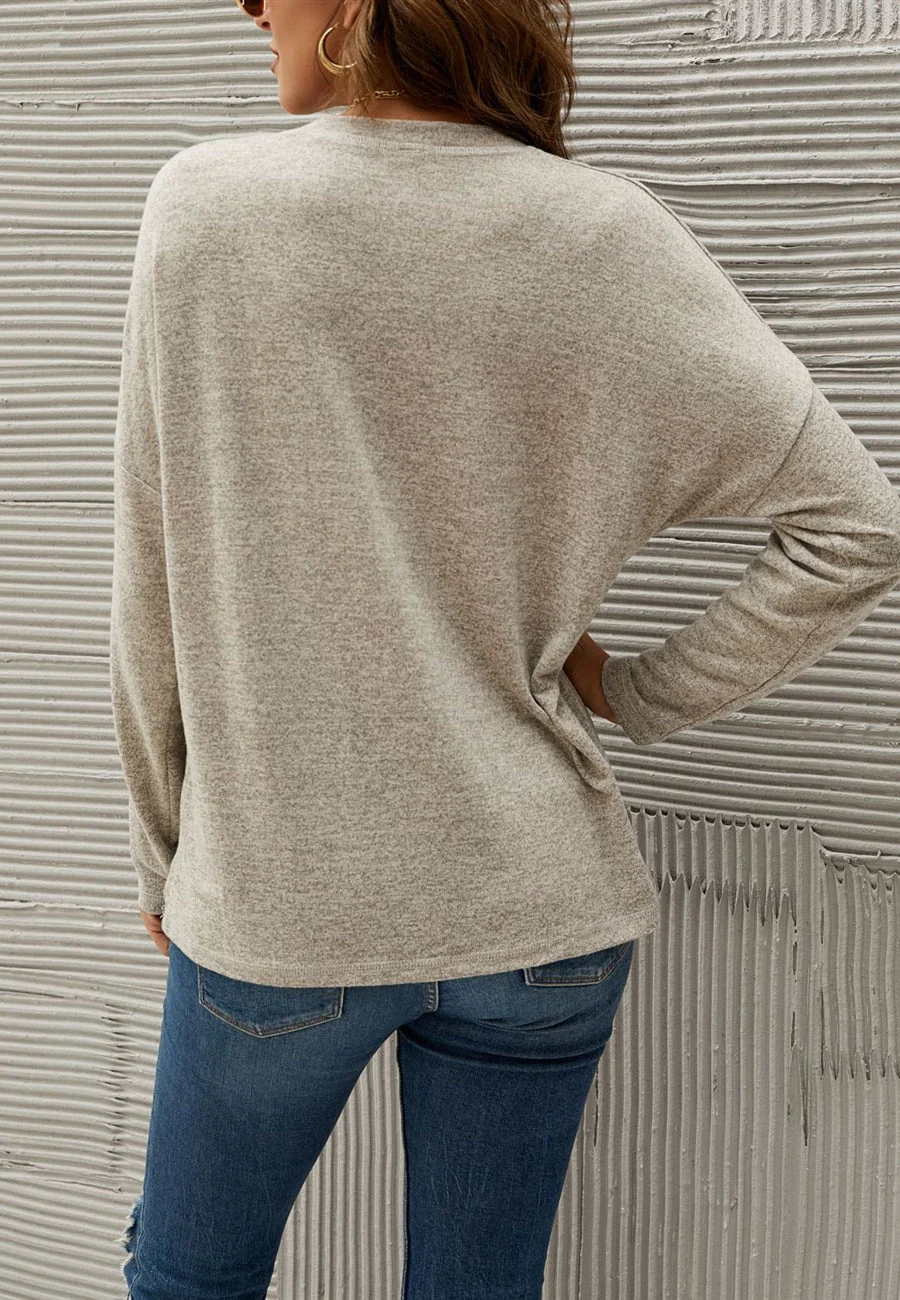 Cozy Drop Shoulder Basic Sweater - Image 24