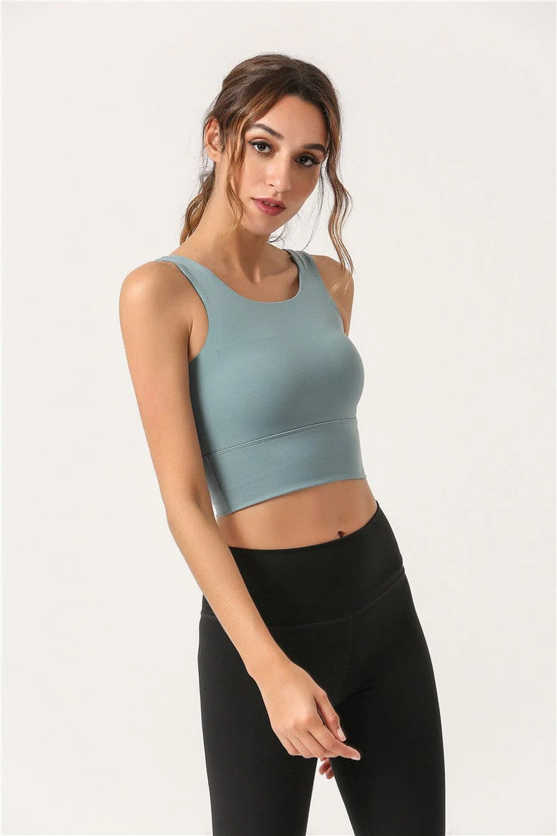 Criss Cross Back Straps Active Bra Tank - Image 10