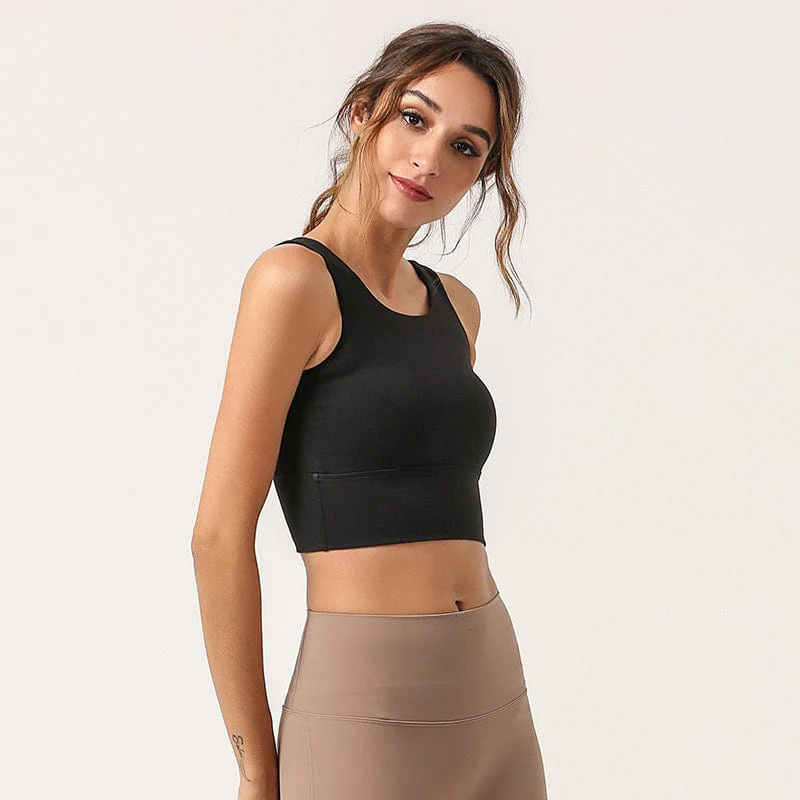 Criss Cross Back Straps Active Bra Tank - Image 2